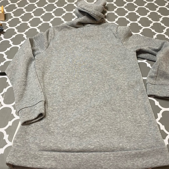 Temp color block fleece hoodie gray white lilac ladies small - Picture 4 of 6
